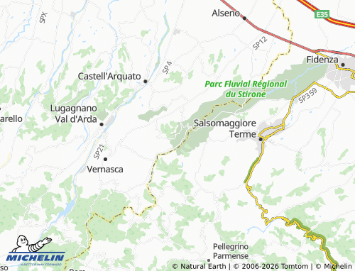 MICHELIN-Landkarte Vigoleno - ViaMichelin