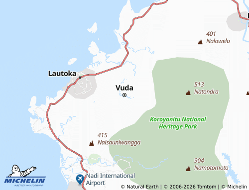 MICHELIN-Landkarte Vuda - ViaMichelin