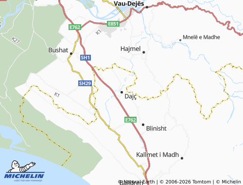 Mappa MICHELIN Dajç - ViaMichelin