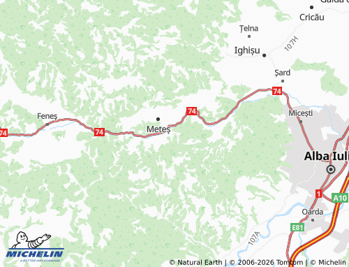 Mappa MICHELIN Văleni - ViaMichelin
