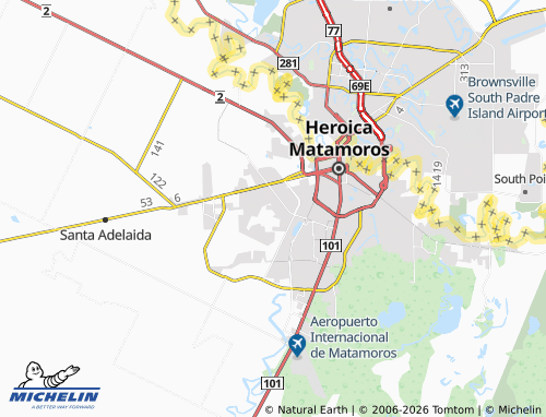 Mapa MICHELIN Valle de Los Reyes - ViaMichelin
