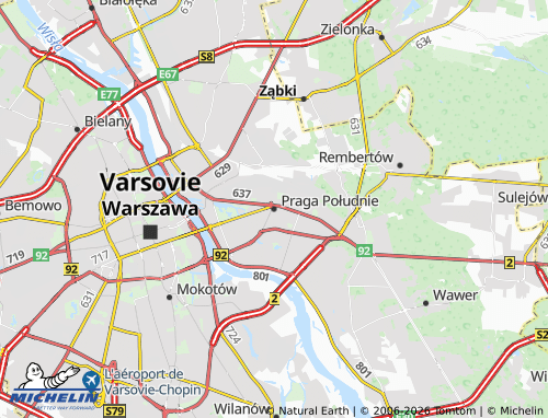 MICHELIN Praga Południe map - ViaMichelin