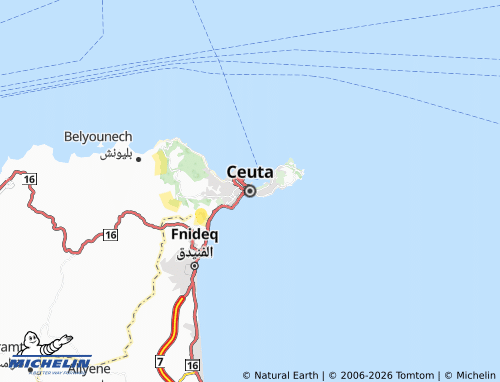 MICHELIN Ceuta map - ViaMichelin