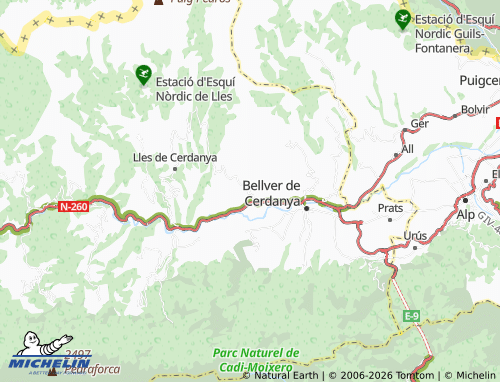 Carte MICHELIN Prullans - ViaMichelin