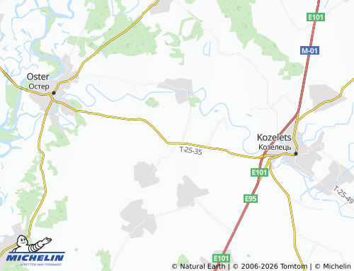 MICHELIN Odyntsi map - ViaMichelin