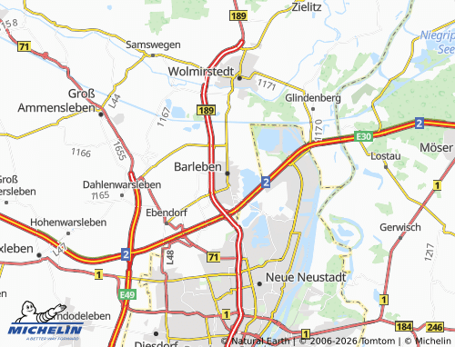MICHELIN Barleben map - ViaMichelin