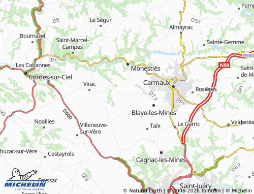 Mapa MICHELIN Labastide-Gabausse - ViaMichelin