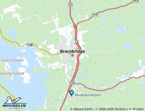 MICHELIN Bracebridge map - ViaMichelin
