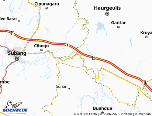 MICHELIN Bantarwaru map - ViaMichelin