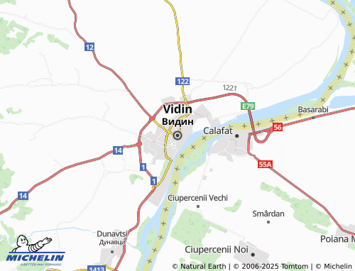 MICHELIN Vidin map - ViaMichelin