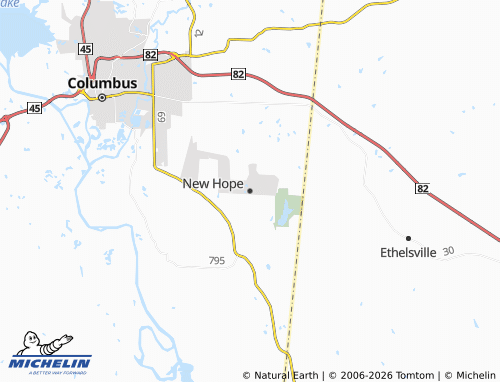 Mapa MICHELIN New Hope - ViaMichelin