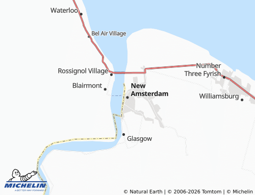 MICHELIN New Amsterdam map - ViaMichelin