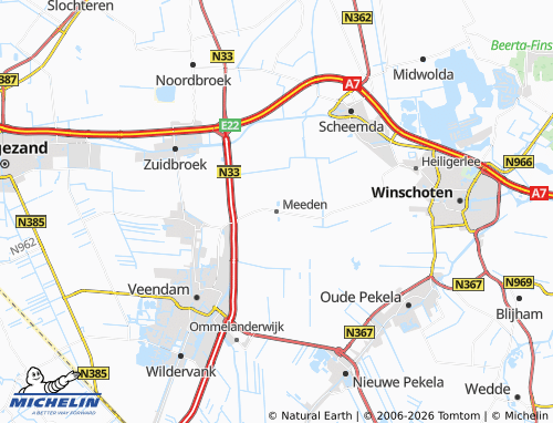 MICHELIN Meeden map - ViaMichelin