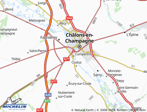 Mapa MICHELIN Compertrix - ViaMichelin