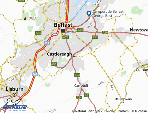 MICHELIN Castlereagh map - ViaMichelin