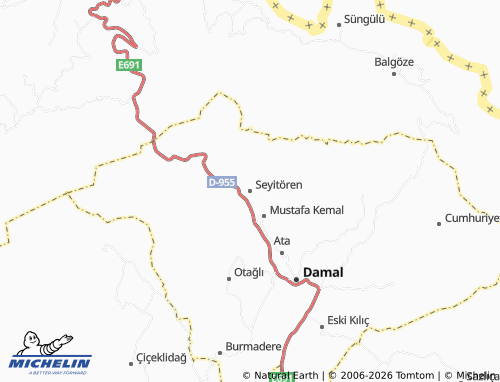 MICHELIN Seyitören map - ViaMichelin