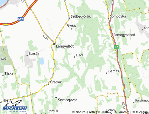 Mapa MICHELIN Hács - ViaMichelin