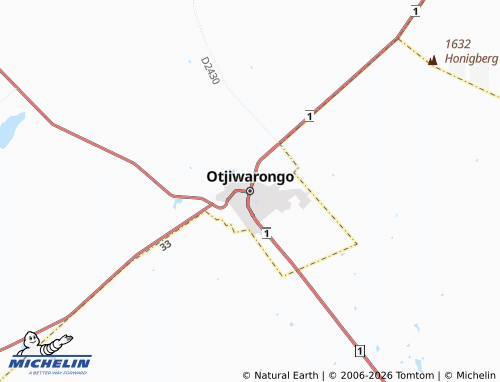 MICHELIN Otjiwarongo map - ViaMichelin