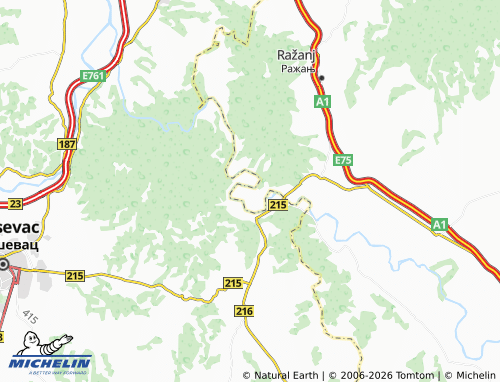 Mapa MICHELIN Maletina - ViaMichelin
