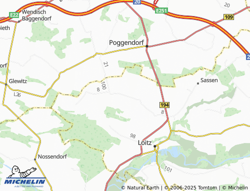 MICHELIN Nielitz map - ViaMichelin