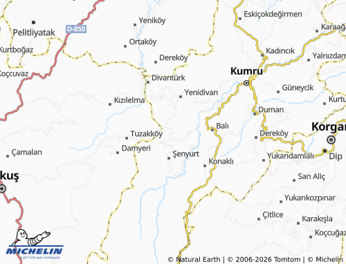 Mappa MICHELIN Karacalar - ViaMichelin