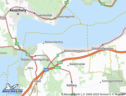 Mapa MICHELIN Balatonmáriafürdő - ViaMichelin