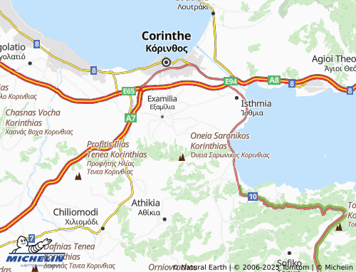 MICHELIN Xylokeriza map - ViaMichelin