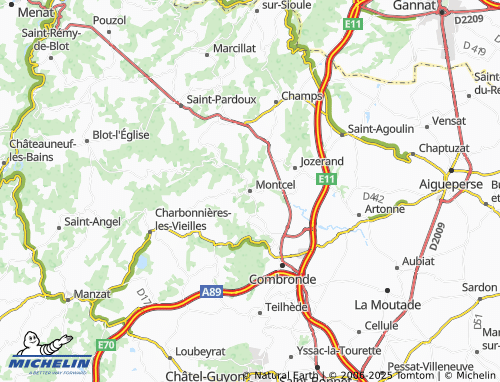 MICHELIN Montcel map - ViaMichelin