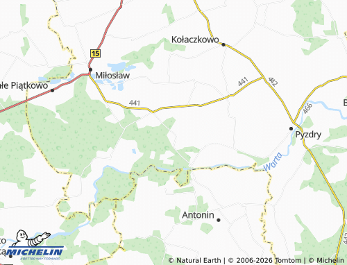 MICHELIN Chlebowo map - ViaMichelin