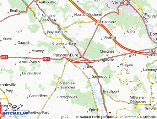 Carte MICHELIN Boudeville - ViaMichelin