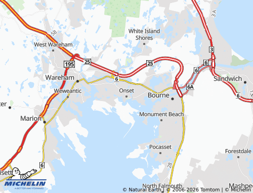 Carte MICHELIN Onset - ViaMichelin