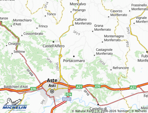 Mapa MICHELIN Portacomaro - ViaMichelin