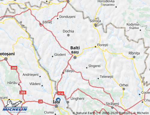 Mapa MICHELIN Balti - ViaMichelin