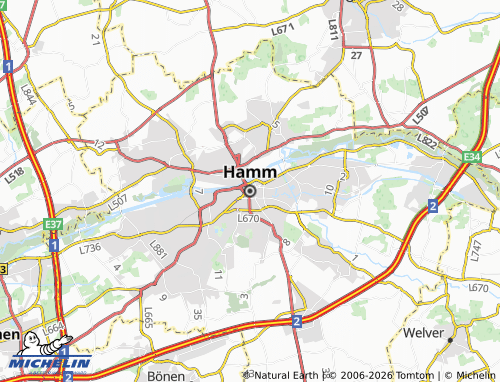 MICHELIN Hamm map - ViaMichelin