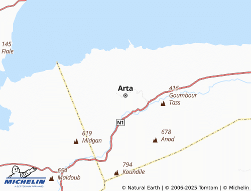 MICHELIN Arta map - ViaMichelin