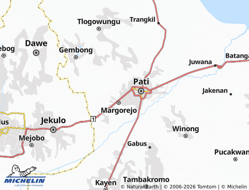 MICHELIN-Landkarte Sukoharjo - ViaMichelin