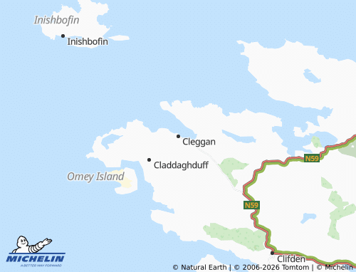Kaart MICHELIN Cleggan - ViaMichelin