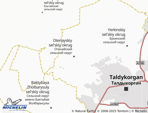 MICHELIN Otenayskiy sel'skiy okrug map - ViaMichelin