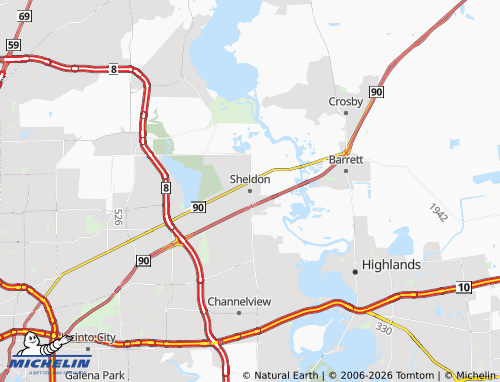 Mappa MICHELIN Sheldon - ViaMichelin