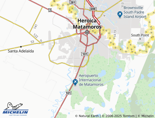 MICHELIN Los Ébanos map - ViaMichelin