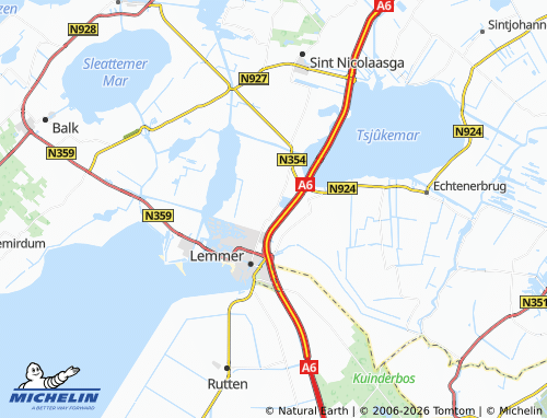 MICHELIN-Landkarte Eesterga - ViaMichelin