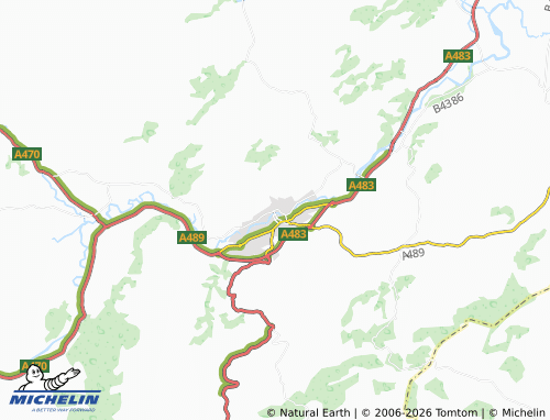 Mappa MICHELIN Llanllwchaiarn - ViaMichelin