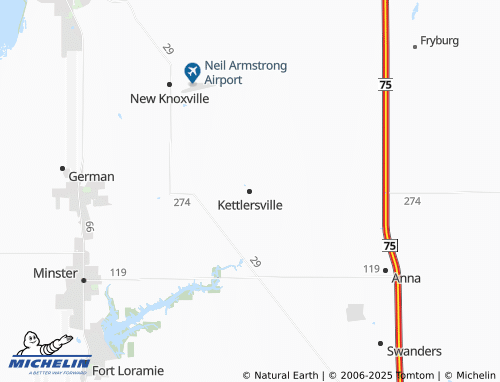 MICHELIN-Landkarte Kettlersville - ViaMichelin
