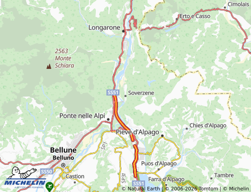 Mapa MICHELIN Soverzene - ViaMichelin