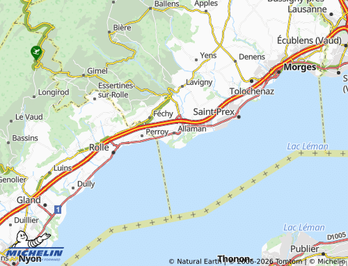 MICHELIN Allaman map - ViaMichelin