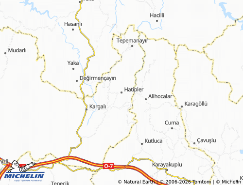 MICHELIN Hatipler map - ViaMichelin
