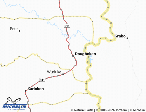 Mappa MICHELIN Dougboken - ViaMichelin