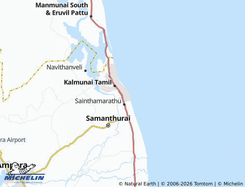 Carte MICHELIN Kalmunai 03 - ViaMichelin
