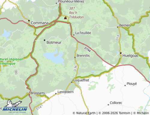 Mappa MICHELIN Brennilis - ViaMichelin