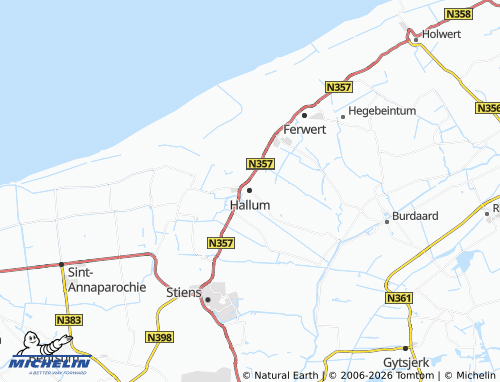 Carte MICHELIN Hallum - ViaMichelin